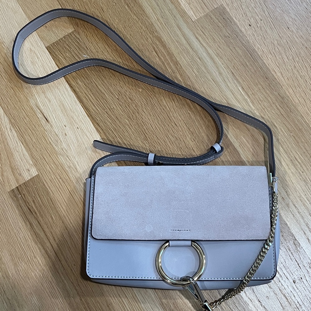 Lacattura Suede/Leather Shoulder Bag